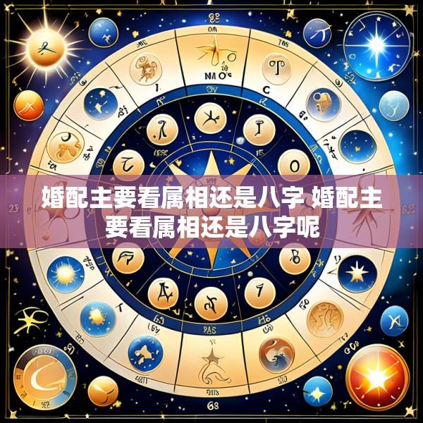 婚配主要看属相还是八字 婚配主要看属相还是八字呢