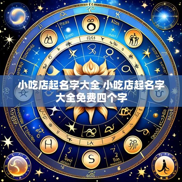 小吃店起名字大全 小吃店起名字大全免费四个字