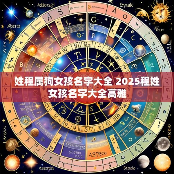 姓程属狗女孩名字大全 2025程姓女孩名字大全高雅