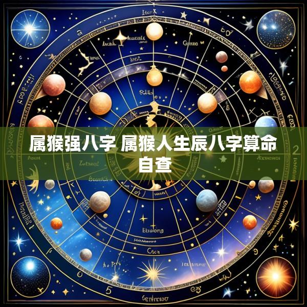 属猴强八字 属猴人生辰八字算命自查