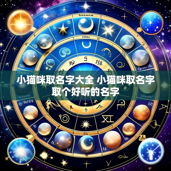 小猫咪取名字大全 小猫咪取名字取个好听的名字