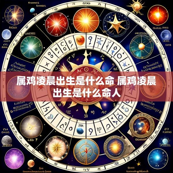 属鸡凌晨出生是什么命 属鸡凌晨出生是什么命人
