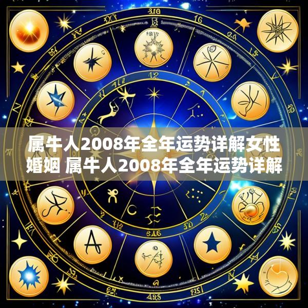 属牛人2008年全年运势详解女性婚姻 属牛人2008年全年运势详解女性婚姻怎么样