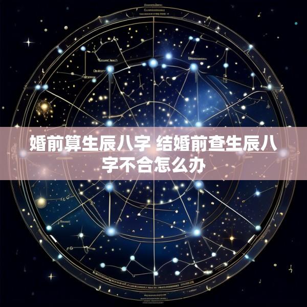 婚前算生辰八字 结婚前查生辰八字不合怎么办