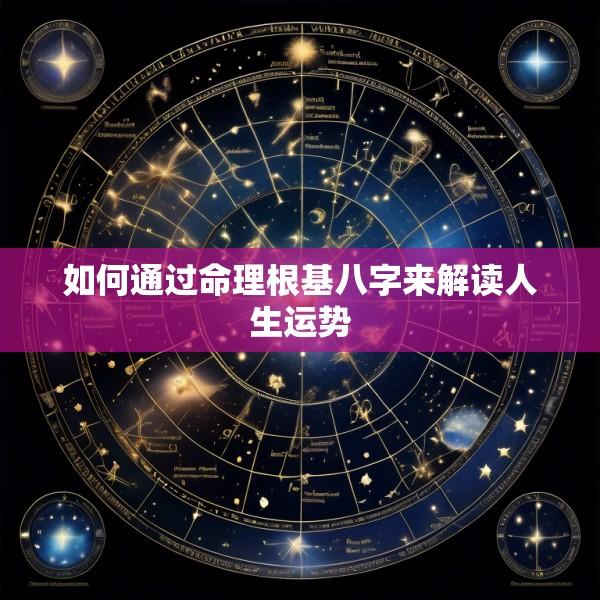 如何通过命理根基八字来解读人生运势