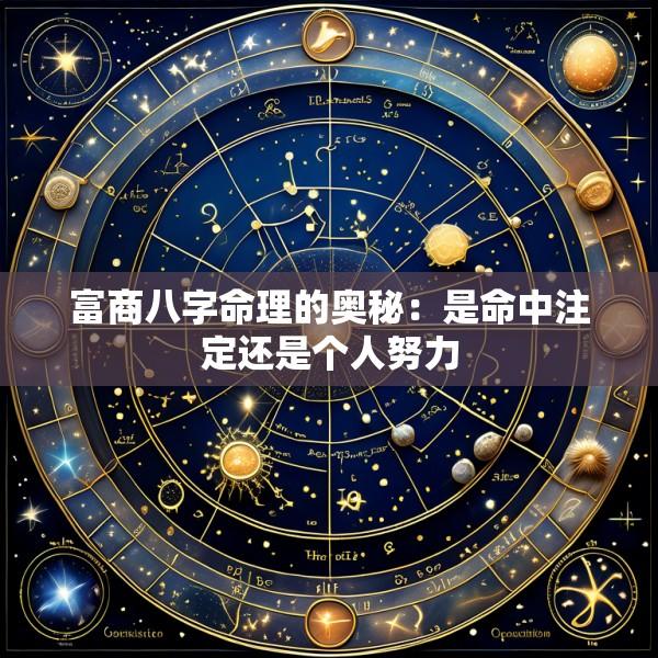 富商八字命理的奥秘：是命中注定还是个人努力