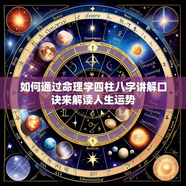 如何通过命理学四柱八字讲解口诀来解读人生运势
