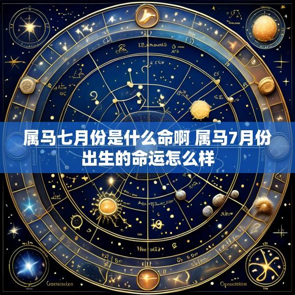 属马七月份是什么命啊 属马7月份出生的命运怎么样