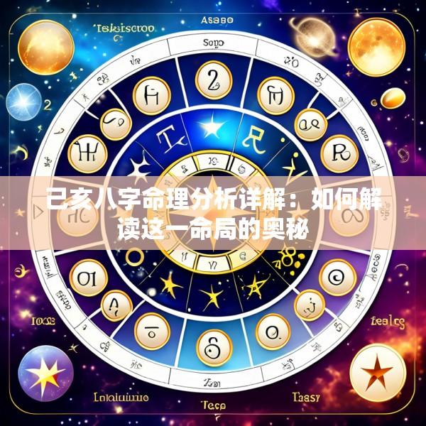 己亥八字命理分析详解：如何解读这一命局的奥秘
