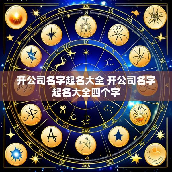 开公司名字起名大全 开公司名字起名大全四个字