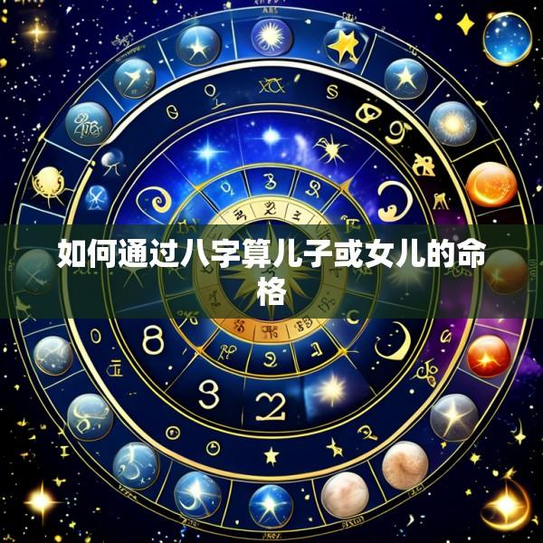 如何通过八字算儿子或女儿的命格