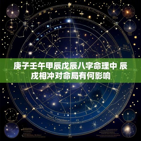 庚子壬午甲辰戊辰八字命理中 辰戌相冲对命局有何影响