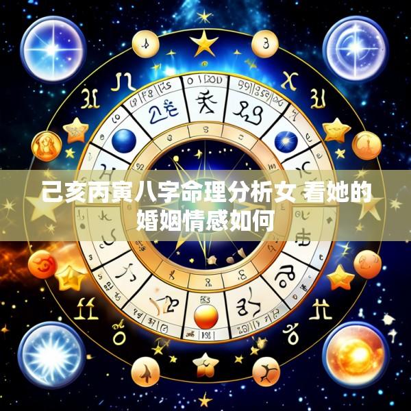 己亥丙寅八字命理分析女 看她的婚姻情感如何