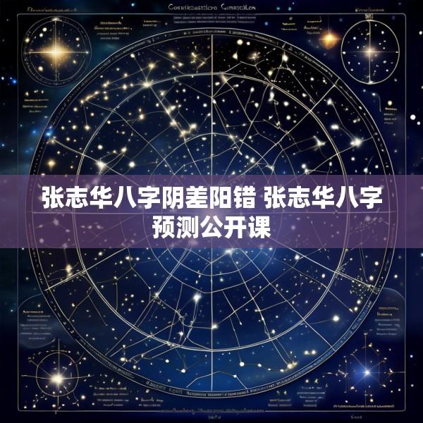 张志华八字阴差阳错 张志华八字预测公开课