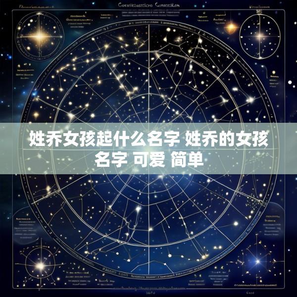 姓乔女孩起什么名字 姓乔的女孩名字 可爱 简单