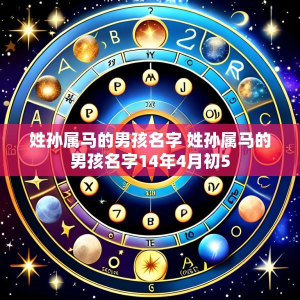 姓孙属马的男孩名字 姓孙属马的男孩名字14年4月初5