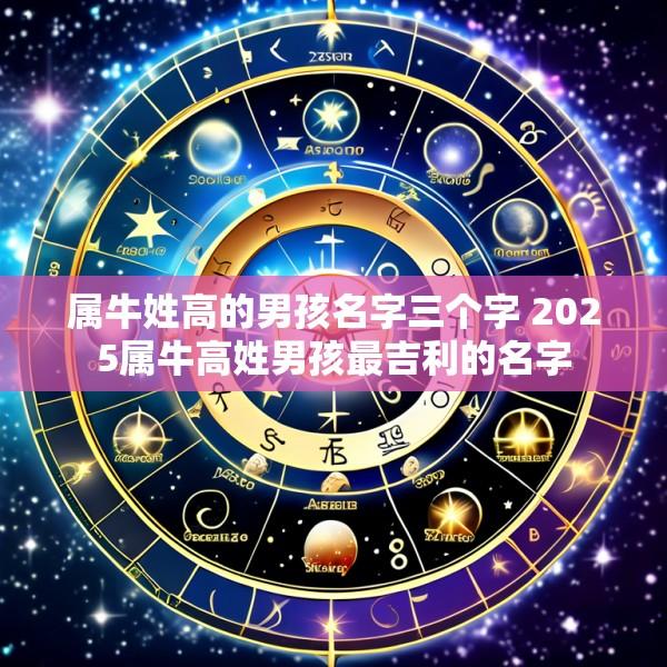 属牛姓高的男孩名字三个字 2025属牛高姓男孩最吉利的名字
