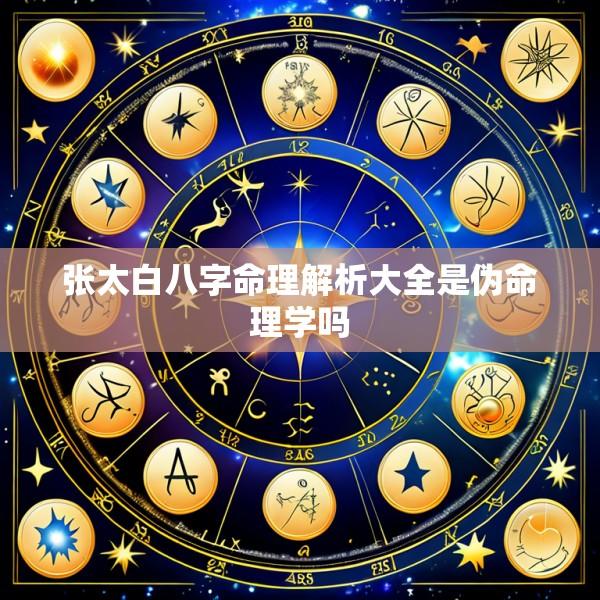 张太白八字命理解析大全是伪命理学吗