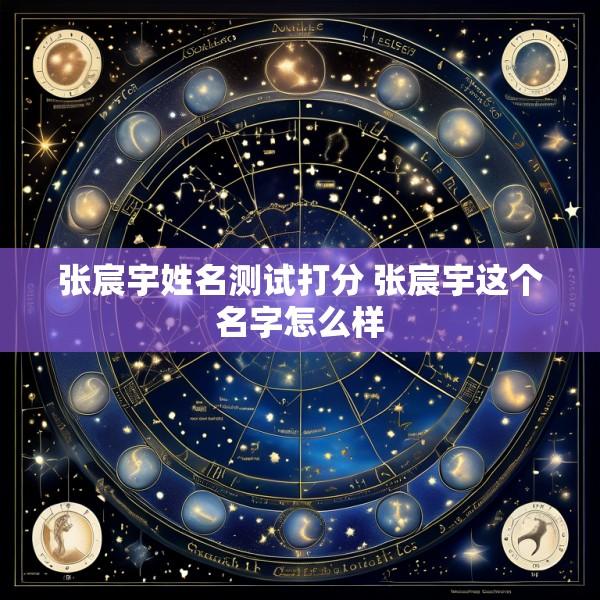 张宸宇姓名测试打分 张宸宇这个名字怎么样