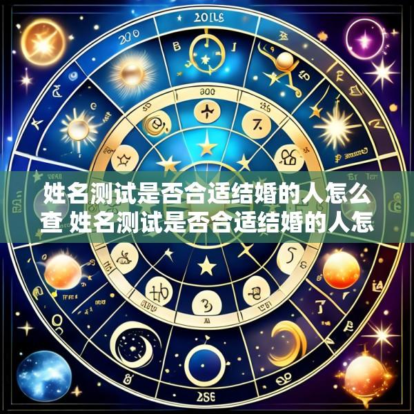 姓名测试是否合适结婚的人怎么查 姓名测试是否合适结婚的人怎么查出来
