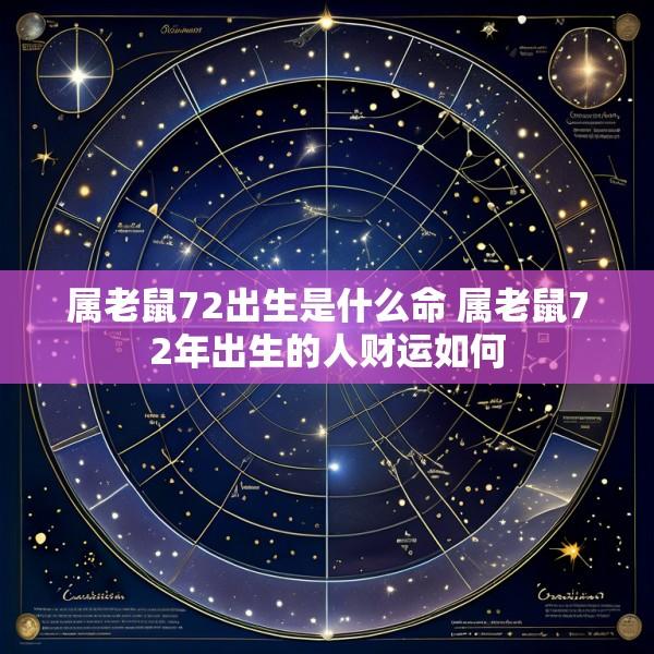 属老鼠72出生是什么命 属老鼠72年出生的人财运如何