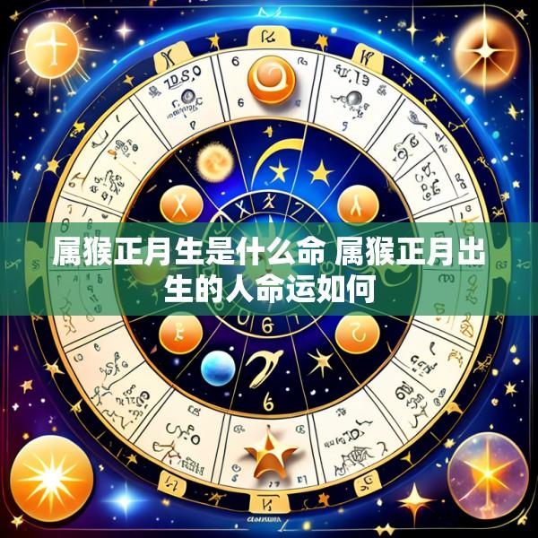 属猴正月生是什么命 属猴正月出生的人命运如何