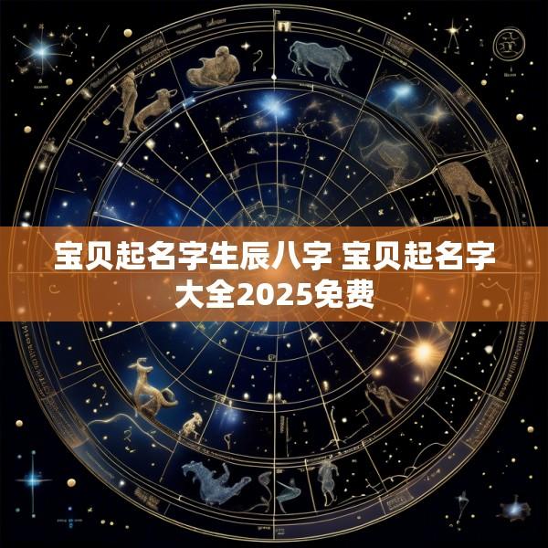 宝贝起名字生辰八字 宝贝起名字大全2025免费