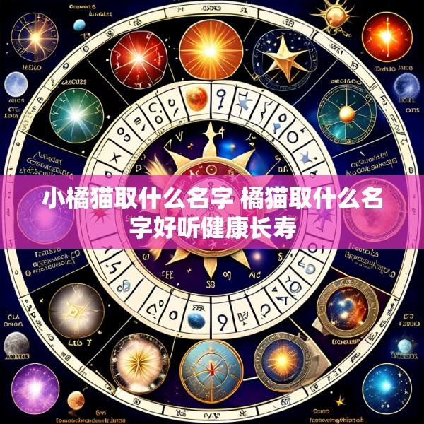 小橘猫取什么名字 橘猫取什么名字好听健康长寿