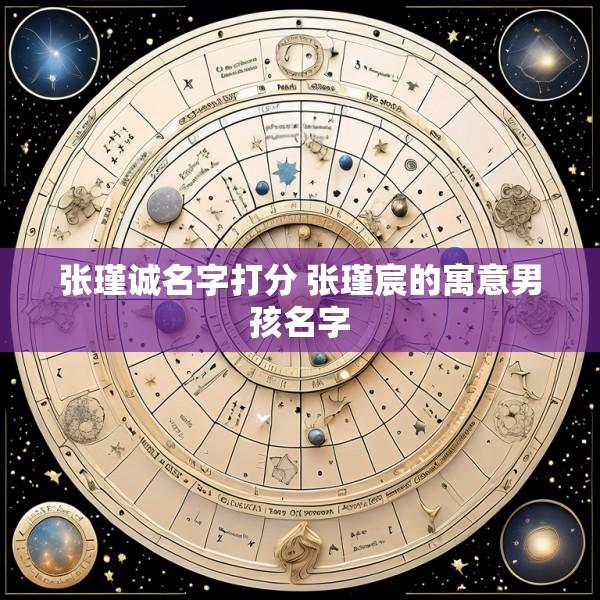 张瑾诚名字打分 张瑾宸的寓意男孩名字