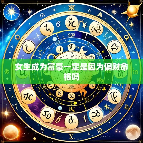 女生成为富豪一定是因为偏财命格吗