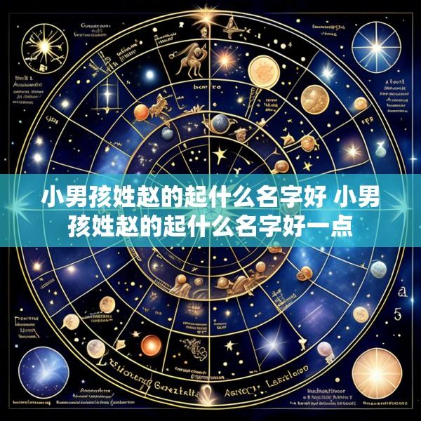 小男孩姓赵的起什么名字好 小男孩姓赵的起什么名字好一点