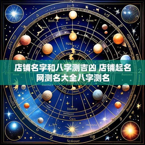 店铺名字和八字测吉凶 店铺起名网测名大全八字测名