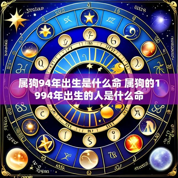 属狗94年出生是什么命 属狗的1994年出生的人是什么命