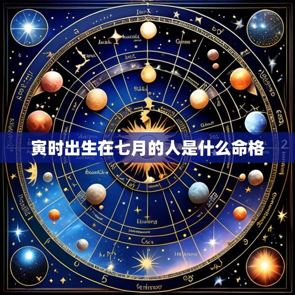 寅时出生在七月的人是什么命格