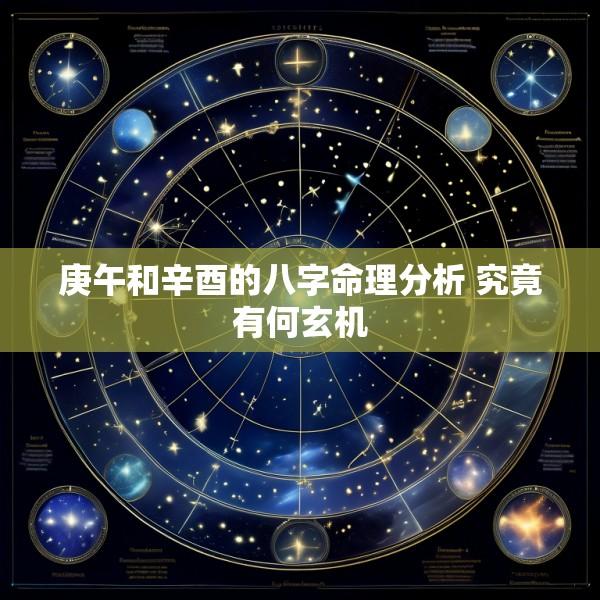 庚午和辛酉的八字命理分析 究竟有何玄机