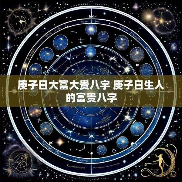 庚子日大富大贵八字 庚子日生人的富贵八字