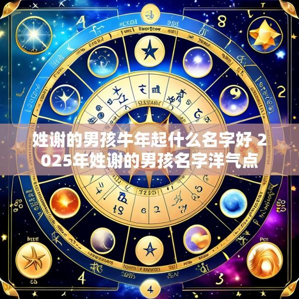 姓谢的男孩牛年起什么名字好 2025年姓谢的男孩名字洋气点