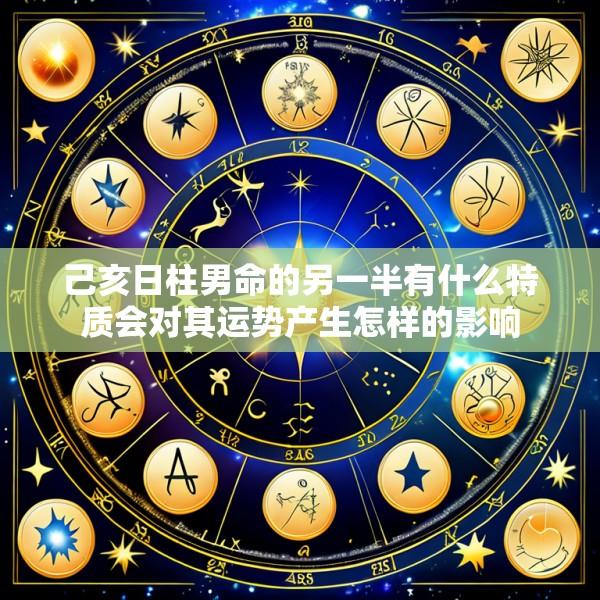 己亥日柱男命的另一半有什么特质会对其运势产生怎样的影响