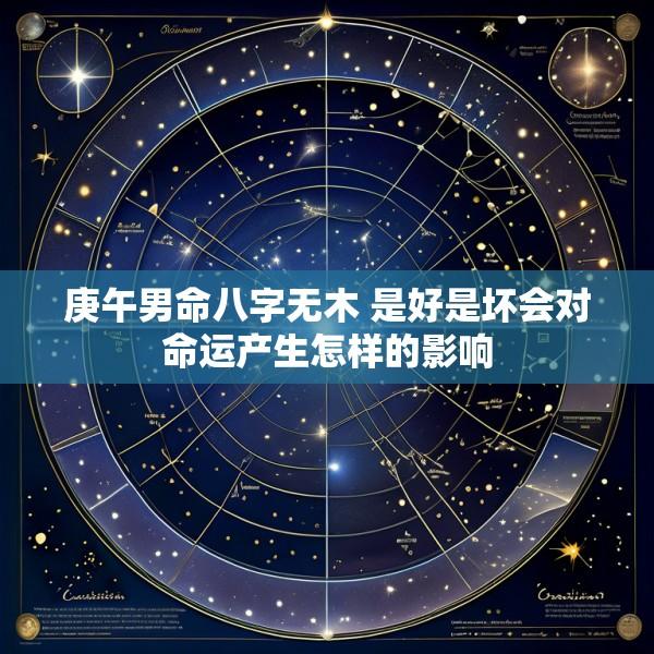 庚午男命八字无木 是好是坏会对命运产生怎样的影响