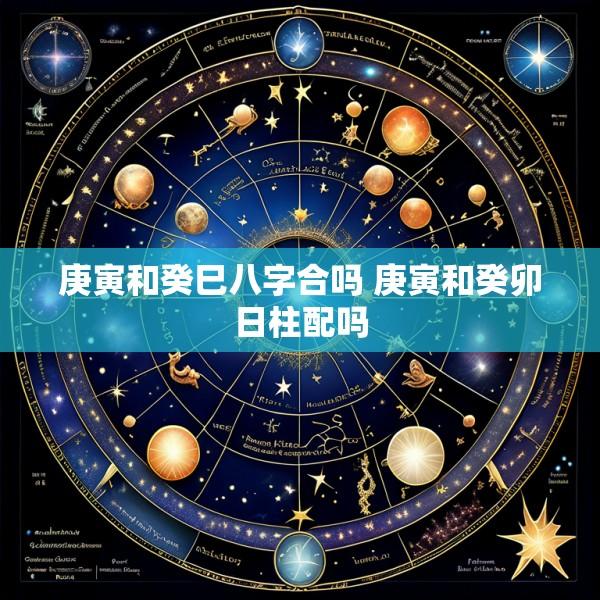 庚寅和癸巳八字合吗 庚寅和癸卯日柱配吗