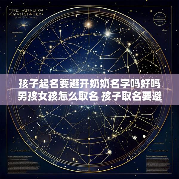孩子起名要避开奶奶名字吗好吗男孩女孩怎么取名 孩子取名要避讳长辈的字还是音