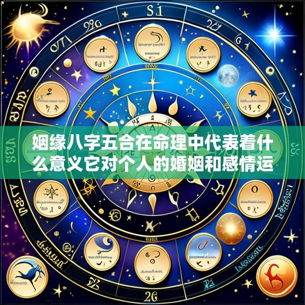 姻缘八字五合在命理中代表着什么意义它对个人的婚姻和感情运势有何影响