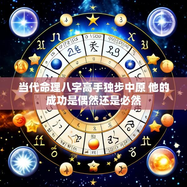 当代命理八字高手独步中原 他的成功是偶然还是必然