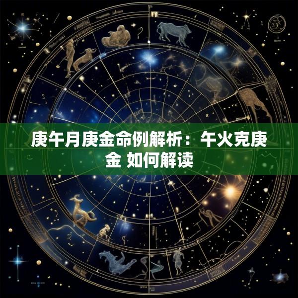 庚午月庚金命例解析：午火克庚金 如何解读