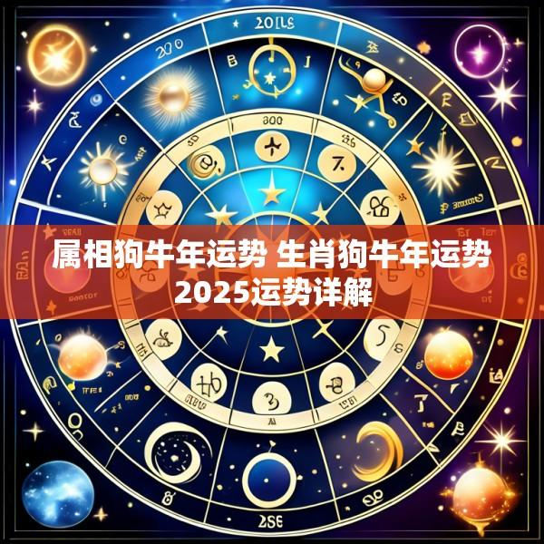 属相狗牛年运势 生肖狗牛年运势2025运势详解