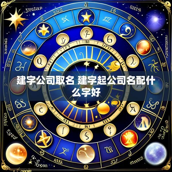 建字公司取名 建字起公司名配什么字好