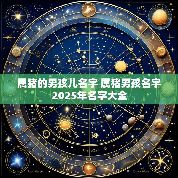 属猪的男孩儿名字 属猪男孩名字2025年名字大全