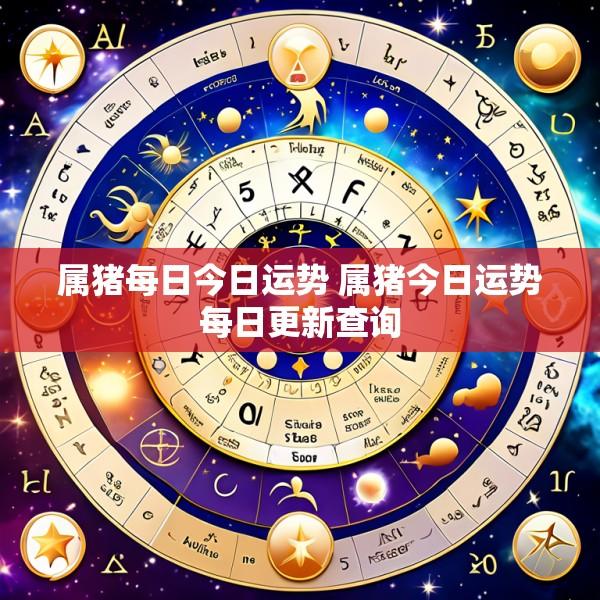 属猪每日今日运势 属猪今日运势每日更新查询