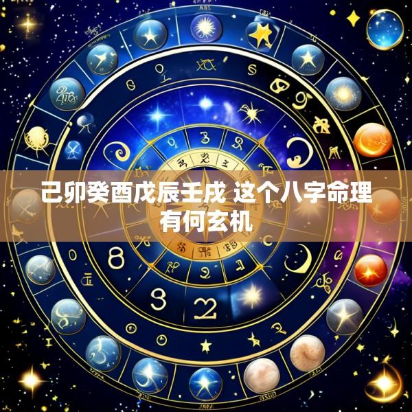 己卯癸酉戊辰壬戌 这个八字命理有何玄机