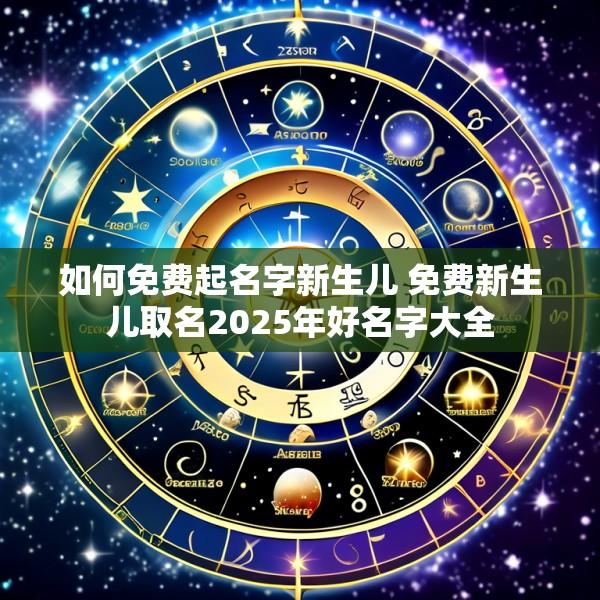 如何免费起名字新生儿 免费新生儿取名2025年好名字大全